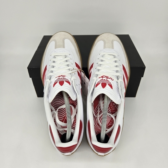 adidas Puig Samba \'White Better Scarlet Gum\' Men\'s Skateboarding Shoes Size 10 main image 4